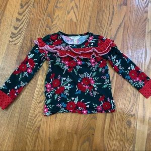 Matilda Jane Floral Ruffle Top size 4